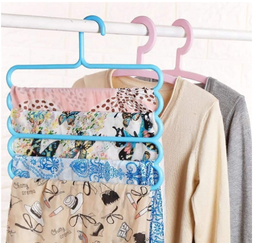 Space-Saving 5 Layer Clothes Plastic Hanger: Multi-Purpose Organizer