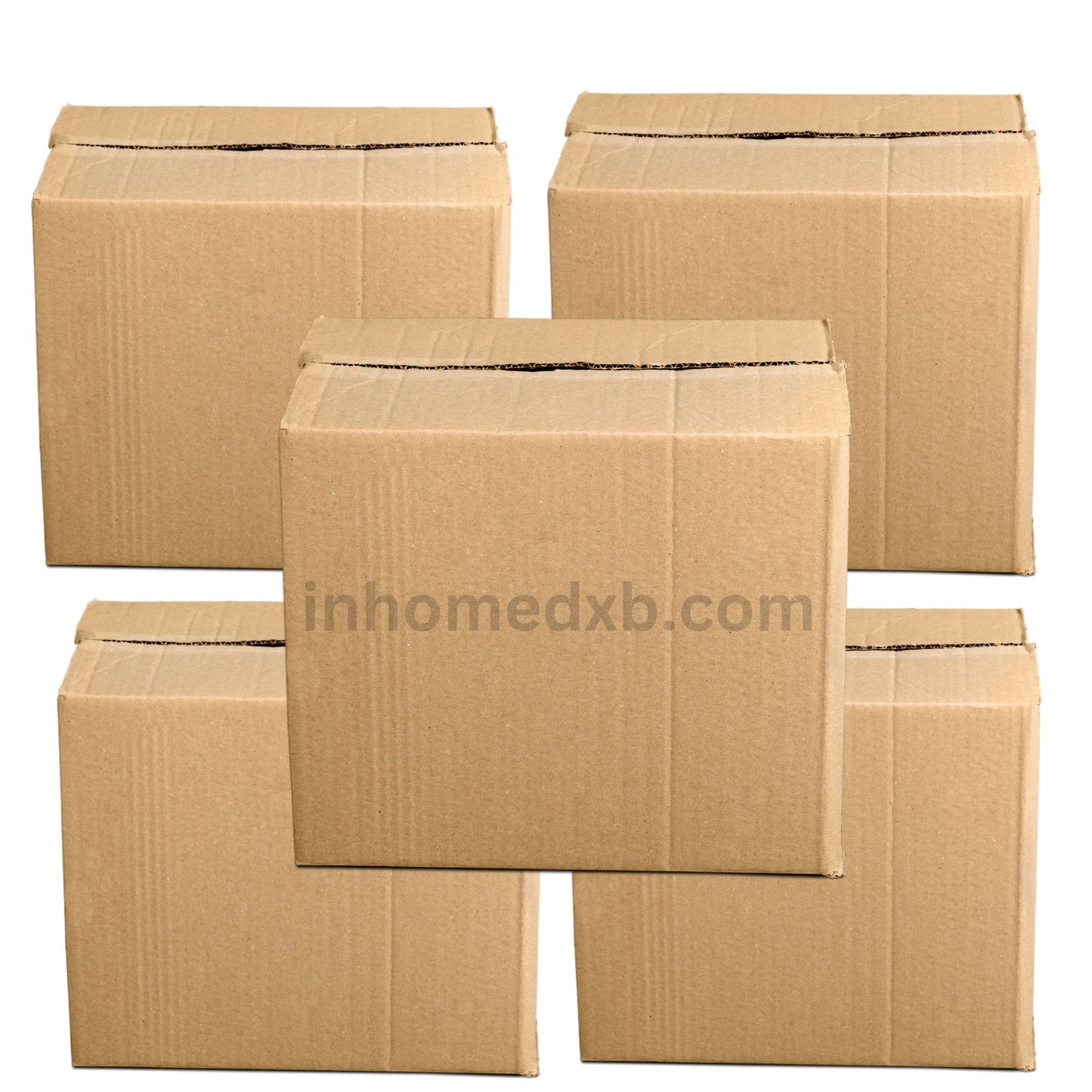 Medium Double Wall 20 KG Corrugated Cardboard Moving Boxes, 100% Recyclable, 44 x 44 x 44 cm Brown Carton, 5 Ply for Packaging, Shipping, and Storage.