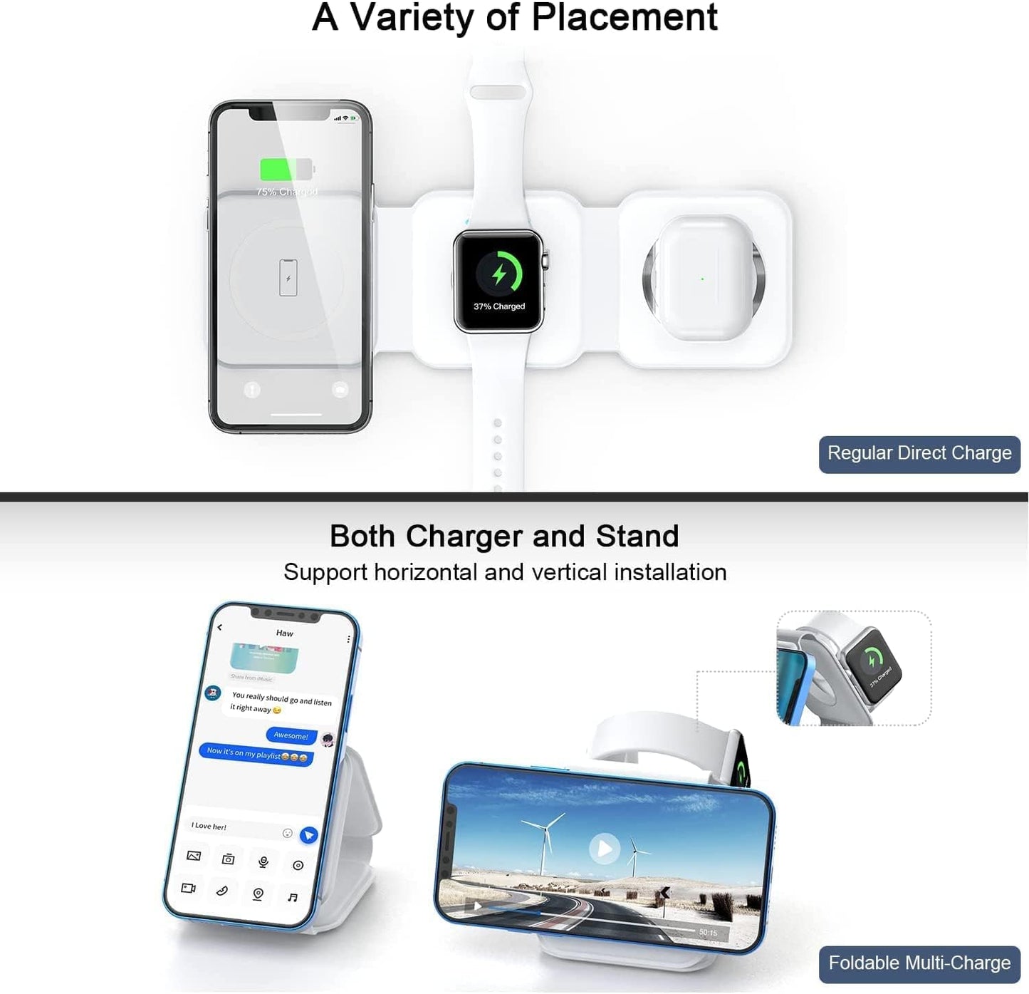 3-in-1 Wireless Charging Pad : Ultimate Convenience