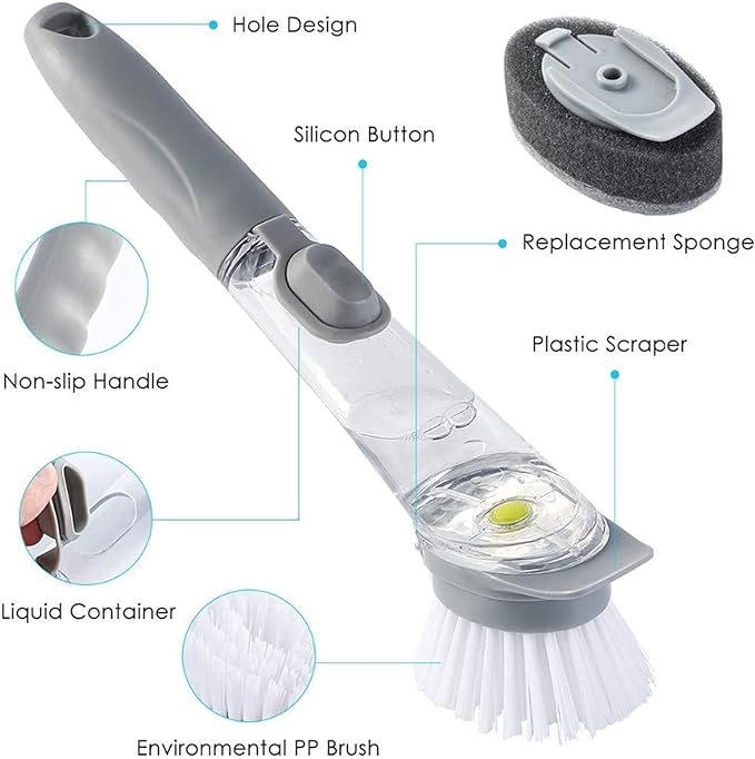 Automatic Kitchen Cleaning Brush for Hands-Free Scrubbing