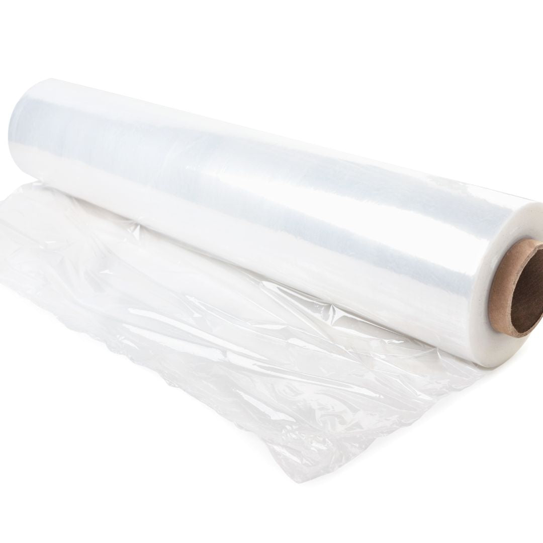 Clear Stretch Film Wrap Pack of 6-500mm Heavy Duty Plastic Shrink Wrap for Pallet Wrap, Packing, Moving and Packaging - Cling Wrap 400g core