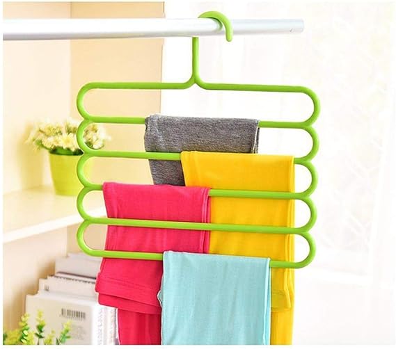 Space-Saving 5 Layer Clothes Plastic Hanger: Multi-Purpose Organizer