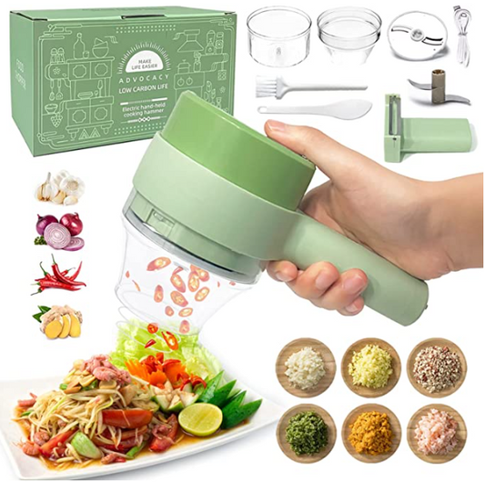 4 in 1 Electric Handheld Vegetable Slicer for Quick and Easy Chopping