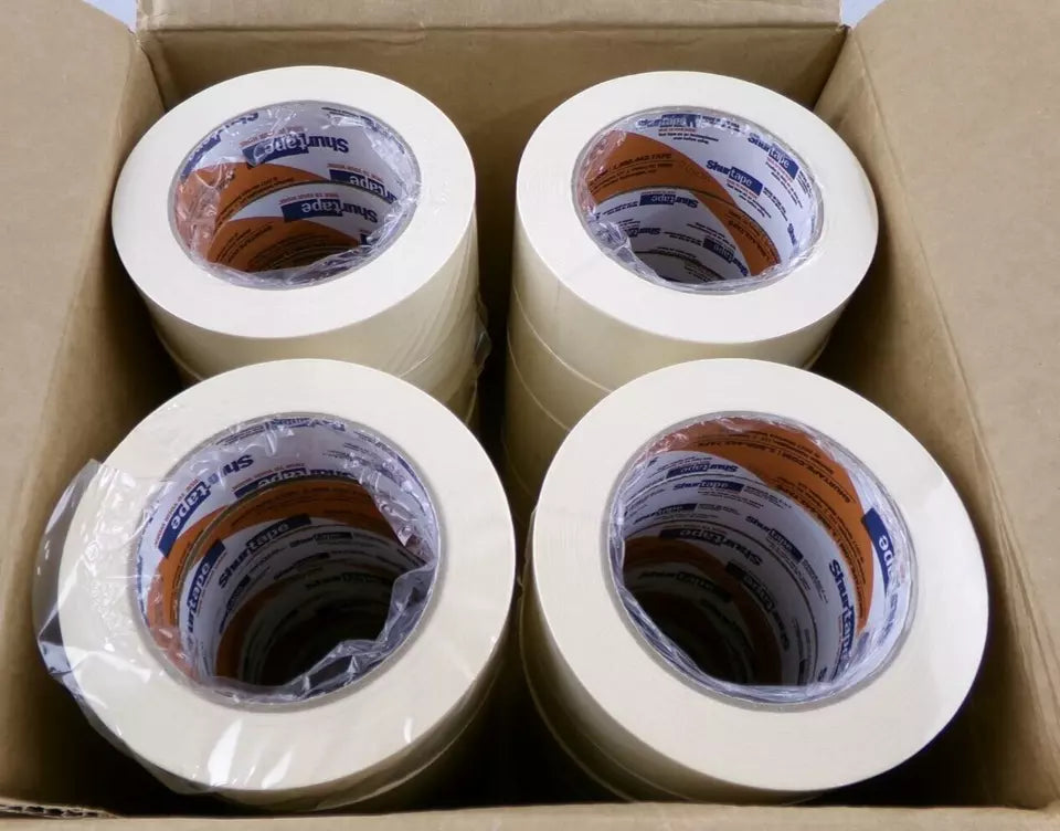 Premium High Temperature Masking Tape (24 rolls) for Painting, Labelling, Packing, for Home, Office and Workshop